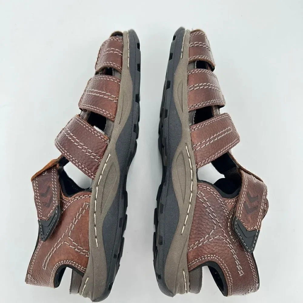 Dr. Scholl’s Men’s Memory Foam Cool Fit Comfort Sandals Size 8 Brown Fishing